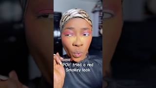 Easy red Smokey eye makeup tutorial redsmokeyeye smokeyeye makeuptutorial [upl. by Alan263]