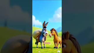 Ghoda or Gadha New Cartoon story hindi shorts  Animals Cartoon Shorts hindi  New Cartoon video [upl. by Dehnel]