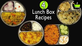 4 Easy Rice Recipes  Lunch Box Recipes  Variety Rice Recipes  Indian Rice Recipes Dinner Recipes [upl. by Ahtamas]