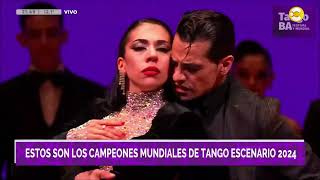 SEBASTIÁN MARTINEZ Y AYELEN MORANDO  CAMPEONES MUNDIALES DE TANGO ESCENARIO 2024 [upl. by Elegna]