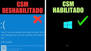 CSM habilitado o deshabilitado  Tutorial como configurar la BIOS [upl. by Akieluz563]