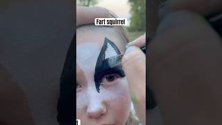 Skunk face painting facepaint facepainting facepainter facepaintideas facepainttutorial art [upl. by Aleekahs202]