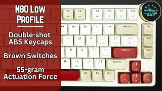 Low Profile Brown Switches Keyboard Sound Test [upl. by Azeria422]