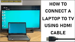 How To Connect Your Laptop To The TV Using HDMI Cable  2021 Update  WINDOWS 10  STEP BY STEP [upl. by Lemrahs]