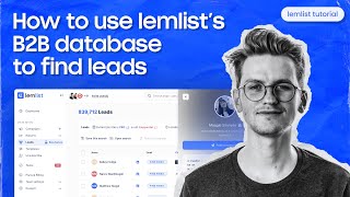 How to use lemlist’s B2B database to find leads lemlist tutorial [upl. by Annayram]