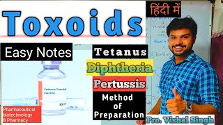 Toxoid Toxoid Vaccines Method of preparation Tetanus toxoid Diphtheria toxoid Pertussis toxoids [upl. by Anivle]