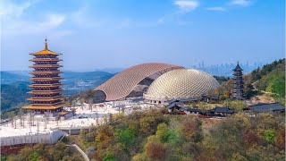 NANJING MOUNT NIUSHOU USNISA PALACE 南京牛首山 [upl. by Ahsinan]