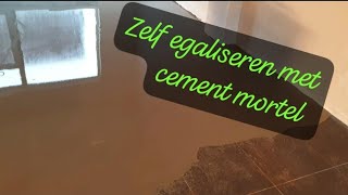 Zelf egaliseren met zelf vloeiende cement mortel egaline [upl. by Nauq539]