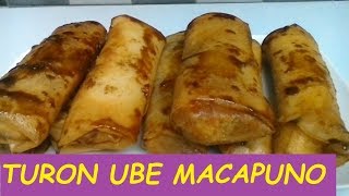 Special TURON Ube Macapuno  Turon Recipe  Banana Spring Rolls [upl. by Forrer]