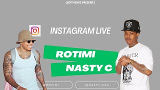 Rotimi live with Nasty C on Instagram [upl. by Ecyrb]