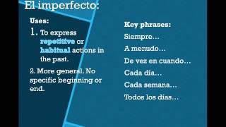 Preterito vs Imperfecto [upl. by Lohner]