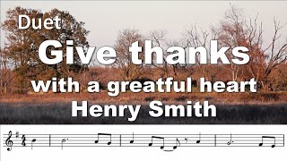 Give Thanks  With A Grateful Heart  An awesome 2Bb duet trumpet play along [upl. by Quenna]