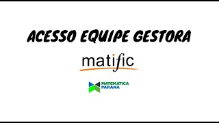 Equipe Gestora  Matific [upl. by Alba]