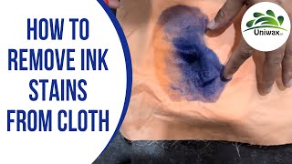 How to remove ink stains from cloth by uniwax [upl. by Haldis]