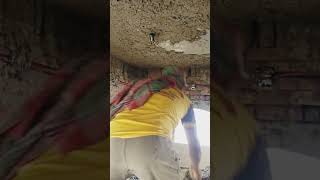 Plastering TechniquesLiving Hall Roof Ceiling Properly Plastering with CementCeiling Plastering [upl. by Atteselrahc]