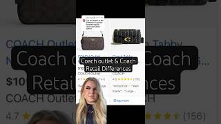 The difference between Coach Outlet and Coach Retail 💕👜 handbags coachshoulderbag coachbags [upl. by Nosa]