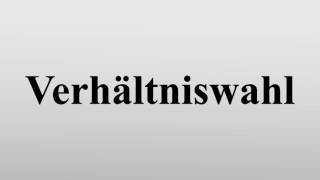 Verhältniswahl [upl. by Ihsar]