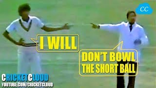 Wasim Akrams SHORT BALL CONTROVERSY  Umpire Warning  PERFECT REPLY FROM MIANDAD [upl. by Ardnuasal206]