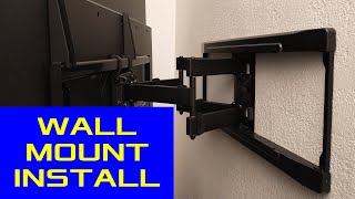 Onn Full Motion TV Wall Mount Installation  50quot86quot size TVs [upl. by Cliffes]