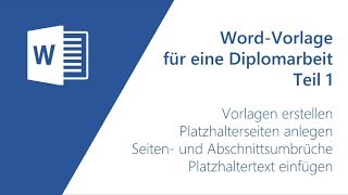 Vorlage für eine Diplomarbeit 13 [upl. by Leonanie]