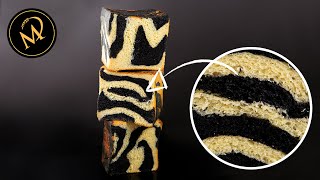 Zebra Toastbrot backen zweifarbiges Toastbrot selber machen [upl. by Hiroshi]