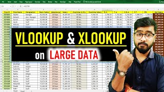 How To Apply VLOOKUP and XLOOKUP Formula on Large Data in Excel Hindi excel [upl. by Doralia]