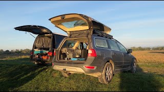 Volvo XC70 camping  morning sunrise at my favorite spot [upl. by Coralie]