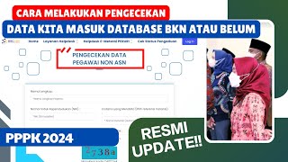 CARA CEK DATABASE BKN NON ASN 2024  PPPK 2024 [upl. by Niliac636]