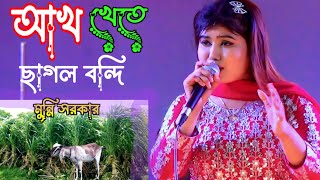 Akh Khete Chagol Bondi  Munni Sarkar  আখ খেতে ছাগল বন্দি মুন্নি সরকার  Sokhi Go Amar Mon Balana [upl. by Kernan]