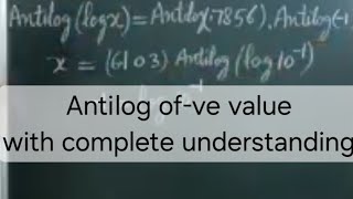 Antilog of ve value with complete understanding [upl. by Collis]