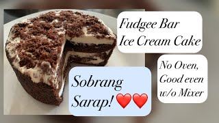 Fudgee Bar Ice Cream Cake No oven Okay without Mixer Very Easy [upl. by Aicinoid]