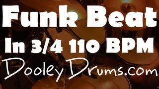 Funk Drum Beat in 34 110 BPM  DooleyDrumscom [upl. by Gregorio]