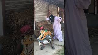 TOP FUNNIEST FAKE TIGER AND FAKE GHOST ATTACK PRANK FOR CRAZY REACTION MrNafizBrand comedy [upl. by Naruq886]