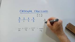 COMO ORDENAR FRACCIONES DE MENOR A MAYOR 🎲 FACILMENTE EN MATEMATICA [upl. by Allianora]