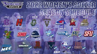 Stonehill Skyhawks Womens Soccer 2022 Schedule Release [upl. by Warton]