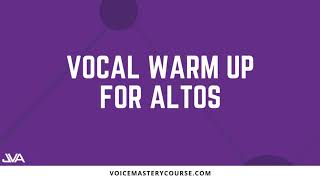 ALTO VOCAL WARM UP [upl. by Recneps21]