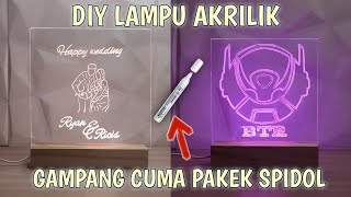 CARA BIKIN LAMPU TIDURHIAS AKRILIK MUDAH UNTUK PEMULA [upl. by Garrard]