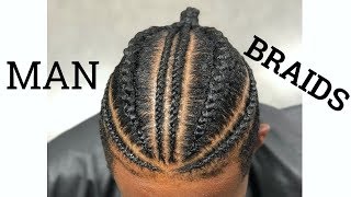 How To Man Braids  Braids For Men  Braided Man Bun [upl. by Kifar]