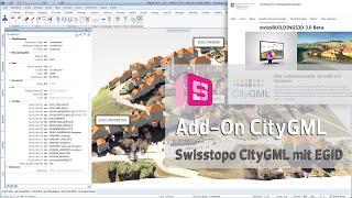 Allplan Add On CityGML Swisstopo CityGML mit EGID Daten [upl. by Ilana]