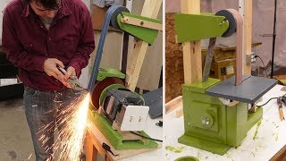 Belt grinder build 22 Motor table platen and housing [upl. by Nofets373]