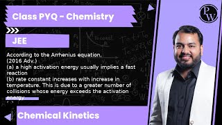 According to the Arrhenius equation 2016 Adv a a high activation energy usually implies a f [upl. by Lisk]