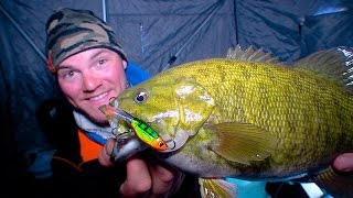 HyperGlide Winter Smallmouth Bass Manitoba Northern Region [upl. by Gennie]