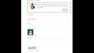 wordpress testimonial form amp slider [upl. by Ymme]