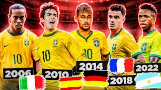 COLOQUEI O BRASIL NAS ÚLTIMAS 5 FINAIS DE COPA DO MUNDO E TENTEI GANHAR TODAS🏆🏆🏆🏆🏆 [upl. by Aicilyhp]