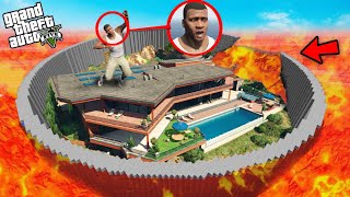 Franklin Save His House From Biggest Lava Tsunami Ever In GTA 5 [upl. by Mandel]