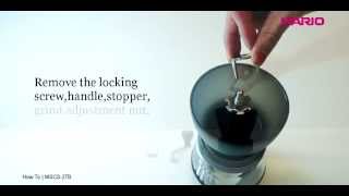 HARIOCeramic Coffee Grinder Instruction Movie MSCS2TB [upl. by Rehportsirhc387]