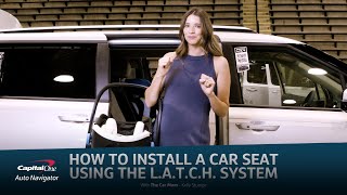 How to Install a Car Seat Using the LATCH System With The Car Mom  Capital One Auto Navigator [upl. by Aisekal55]