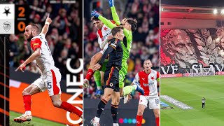 Slavia Prague 20 AS Roma ⭐️ Goals Highlights  Fans Scenes EuropaLeague [upl. by Lalib416]