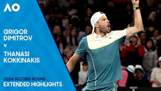 Grigor Dimitrov v Thanasi Kokkinakis Extended Highlights  Australian Open 2024 Second Round [upl. by Sema]