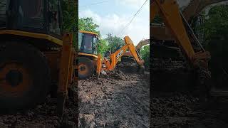 Sany Poklen Mashin VS JCB 3DX work video [upl. by Einahpet]